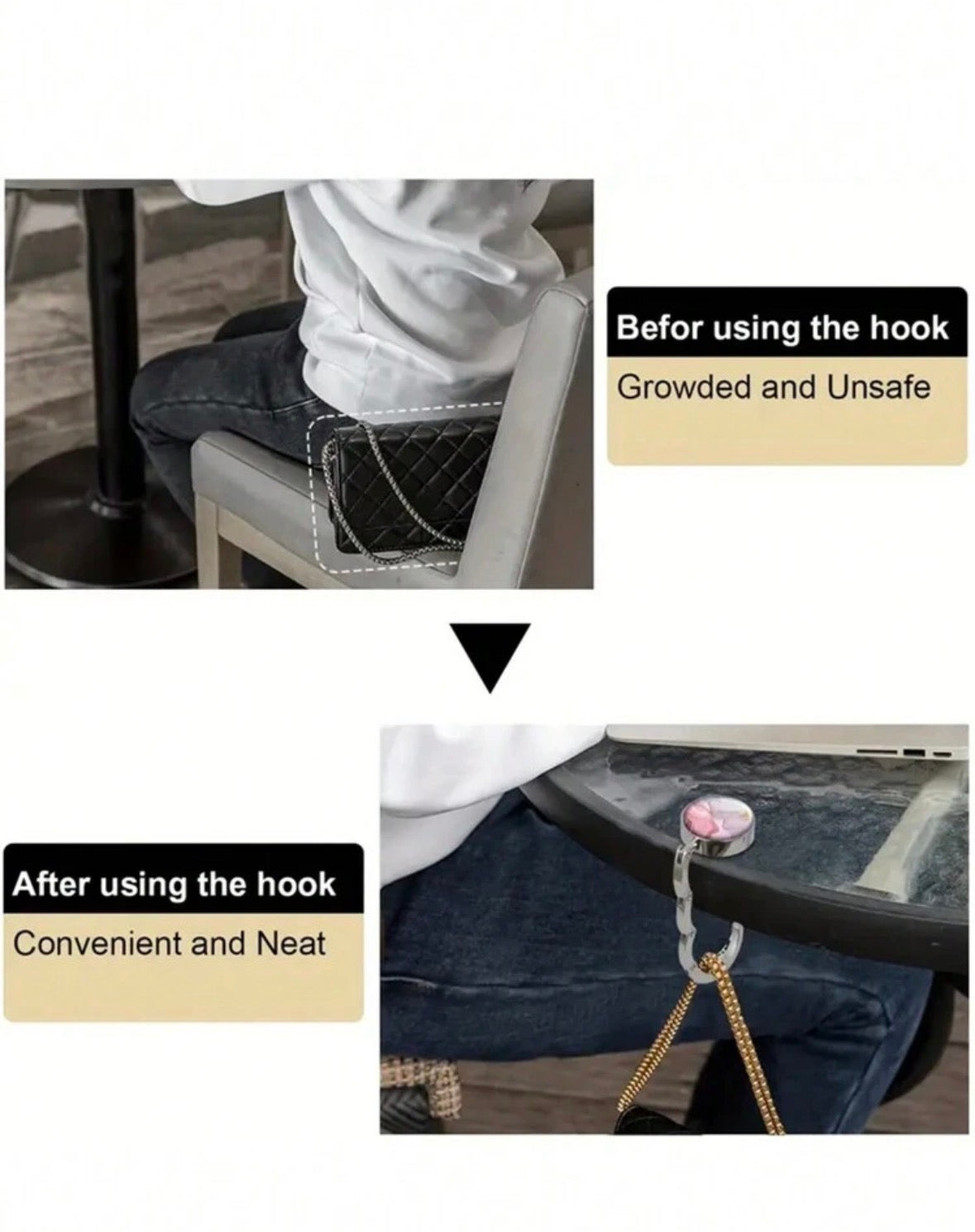 Handbag Hook - Folding Handbag Holder