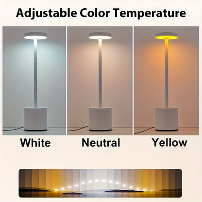 LED Touch Lamp - Cordless, Rechargable and 3 Color function