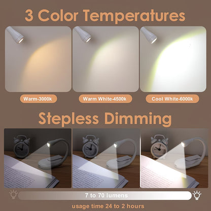 Reading Book Light - Adjustable Brightness in Three Colors