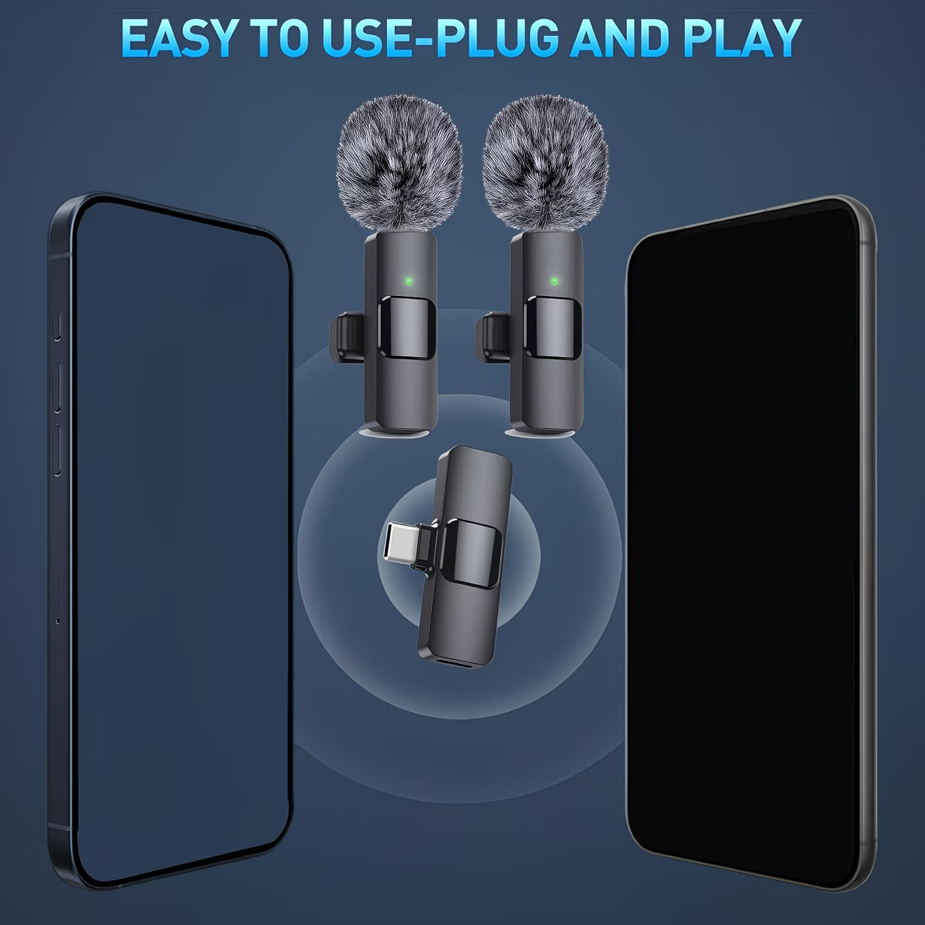 Wireless Microphones - Noise Cancelling Lapel Microphone