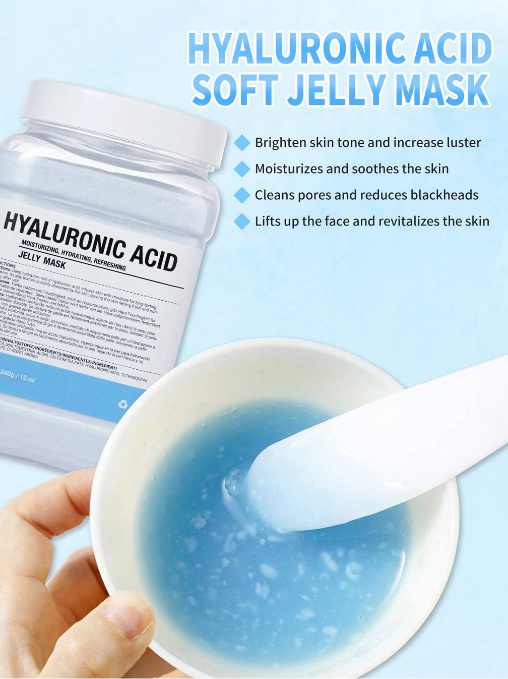 Hyaluronic Acid, Gold And Rose Jelly Face Mask