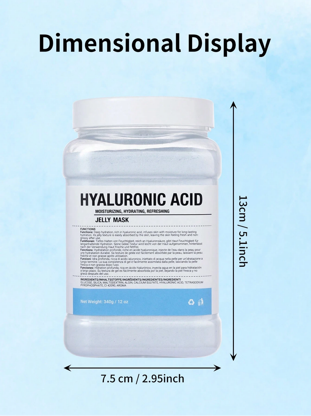 Hyaluronic Acid, Gold And Rose Jelly Face Mask