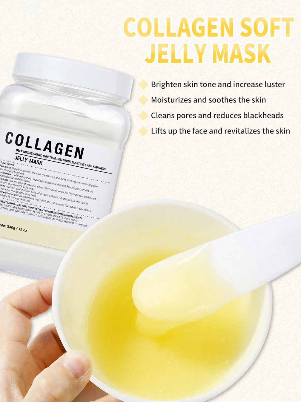 Collagen, Gold And Hyaluronic Acid Gel Face Mask