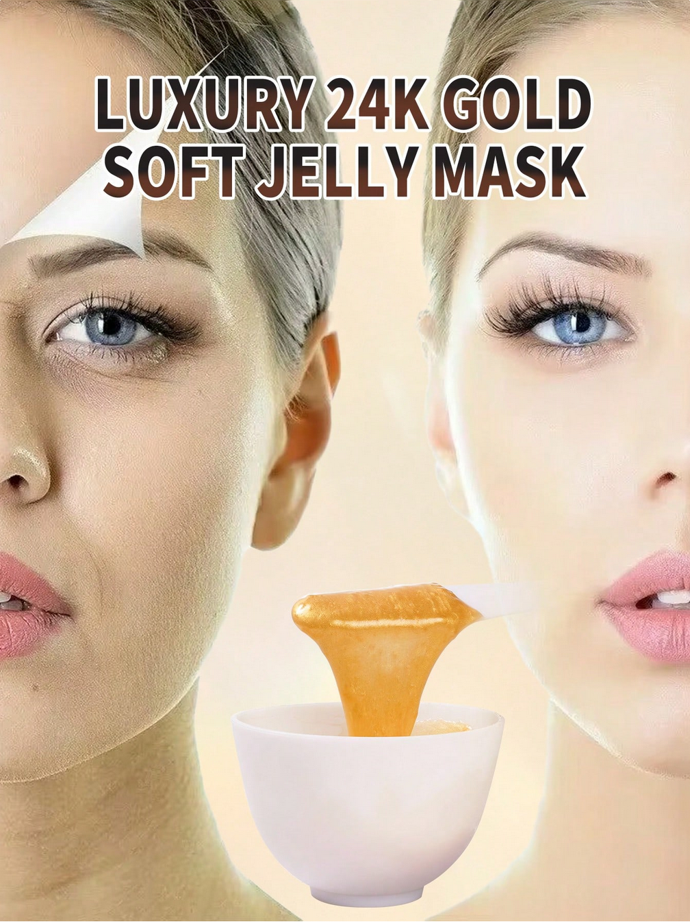 Collagen, Gold And Bamboo Charcoal Jelly Face Mask