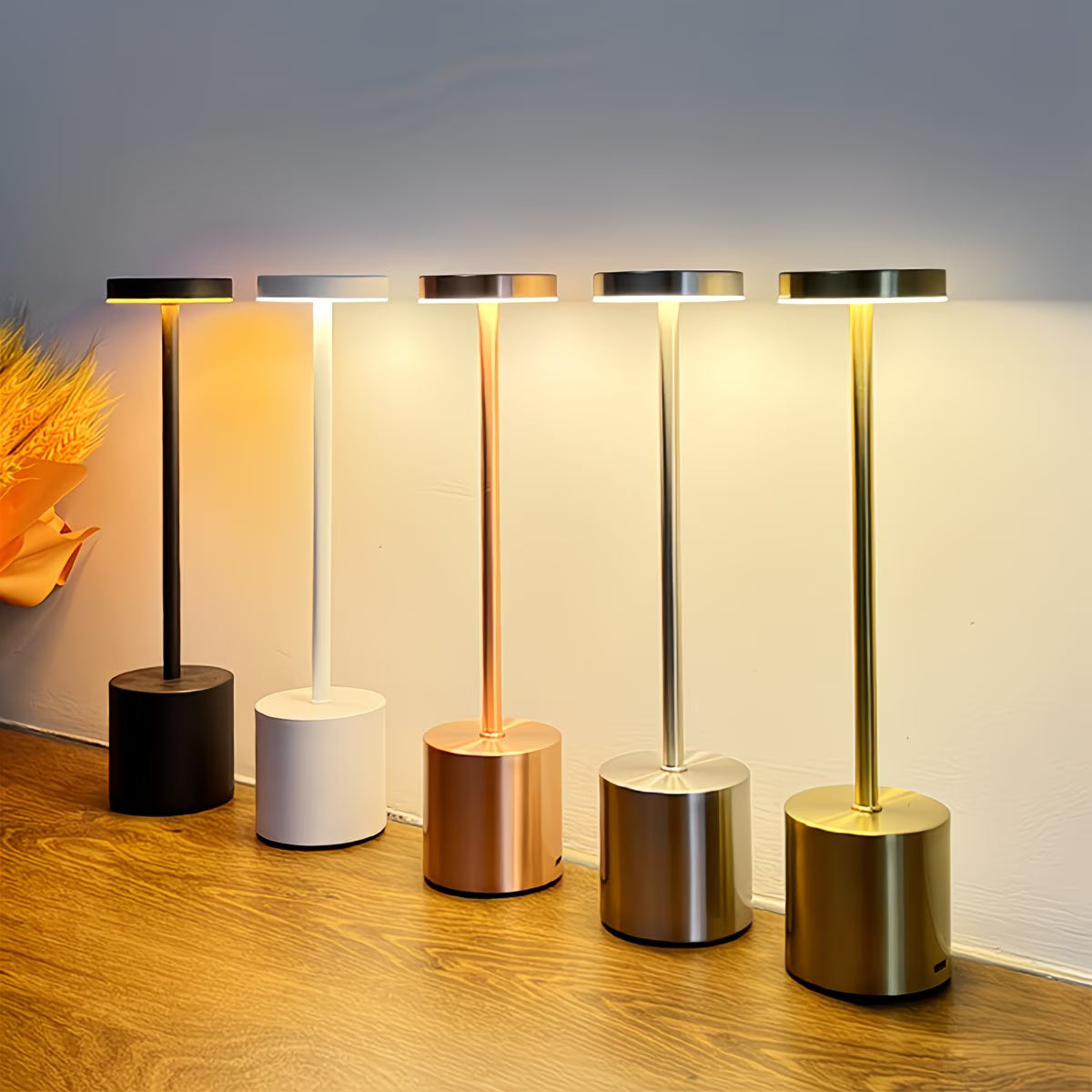 LED Touch Lamp - Cordless, Rechargable and 3 Color function
