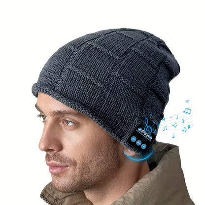 Beanie with Built in Wireless Handsfree Headphone - USB Rechargeable