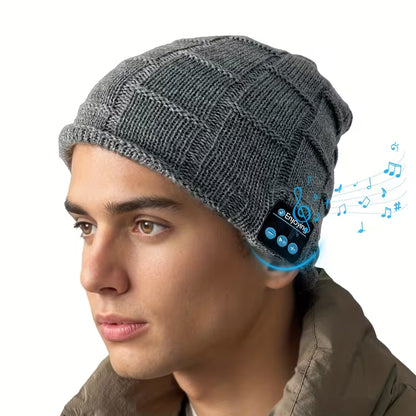 Beanie with Built in Wireless Handsfree Headphone - USB Rechargeable