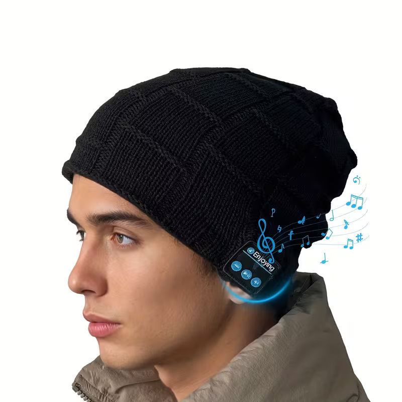 Beanie with Built in Wireless Handsfree Headphone - USB Rechargeable
