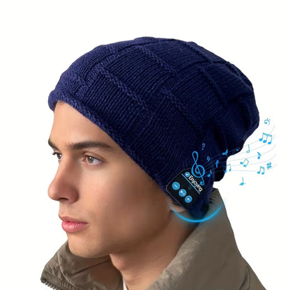 Beanie with Built in Wireless Handsfree Headphone - USB Rechargeable