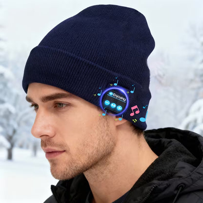 Beanie with Built in Wireless Handsfree Headphone - USB Rechargeable
