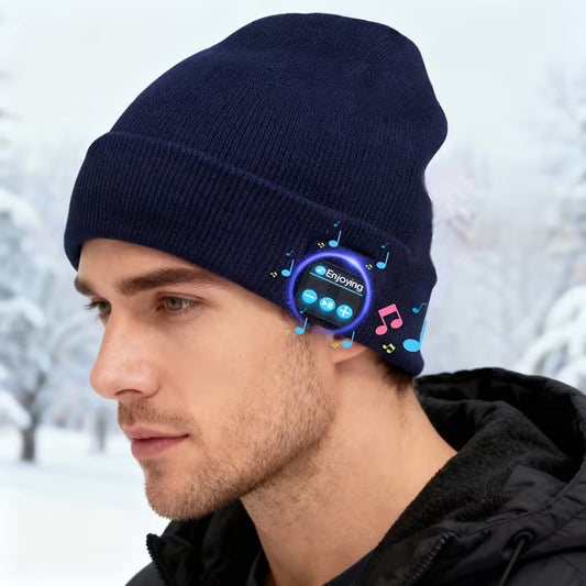 Beanie with Built in Wireless Handsfree Headphone - USB Rechargeable
