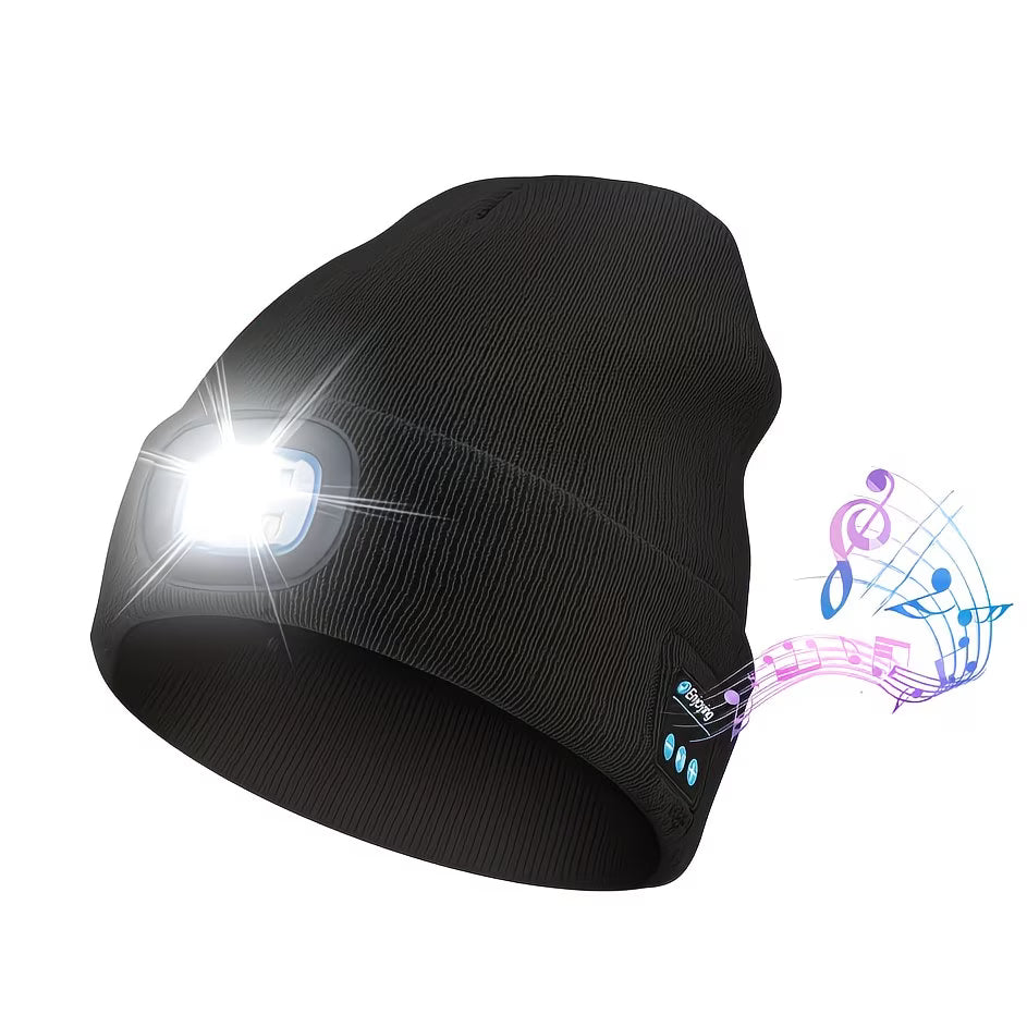 Beanie with Built in Wireless Handsfree Headphone - USB Rechargeable