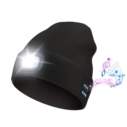 Beanie with Built in Wireless Handsfree Headphone - USB Rechargeable