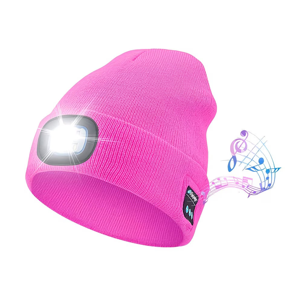 Beanie with Built in Wireless Handsfree Headphone - USB Rechargeable