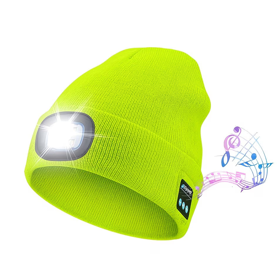 Beanie with Built in Wireless Handsfree Headphone - USB Rechargeable