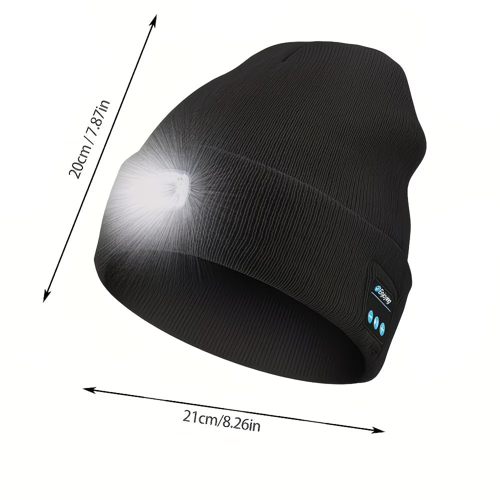 Beanie with Built in Wireless Handsfree Headphone - USB Rechargeable