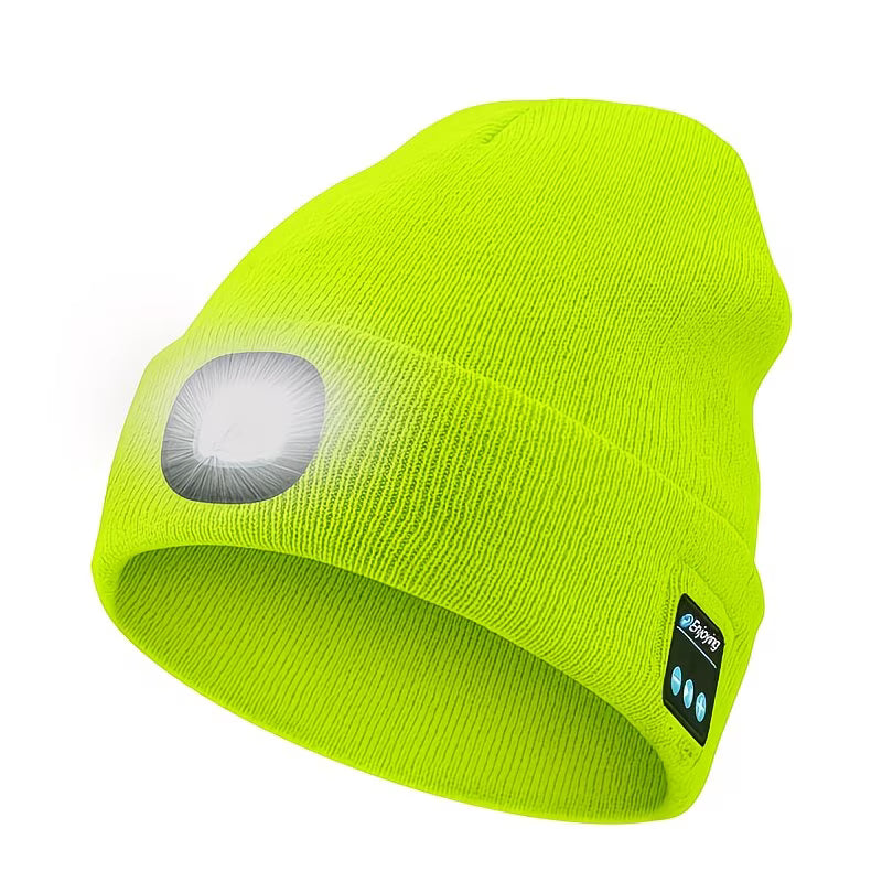 Beanie with Built in Wireless Handsfree Headphone - USB Rechargeable