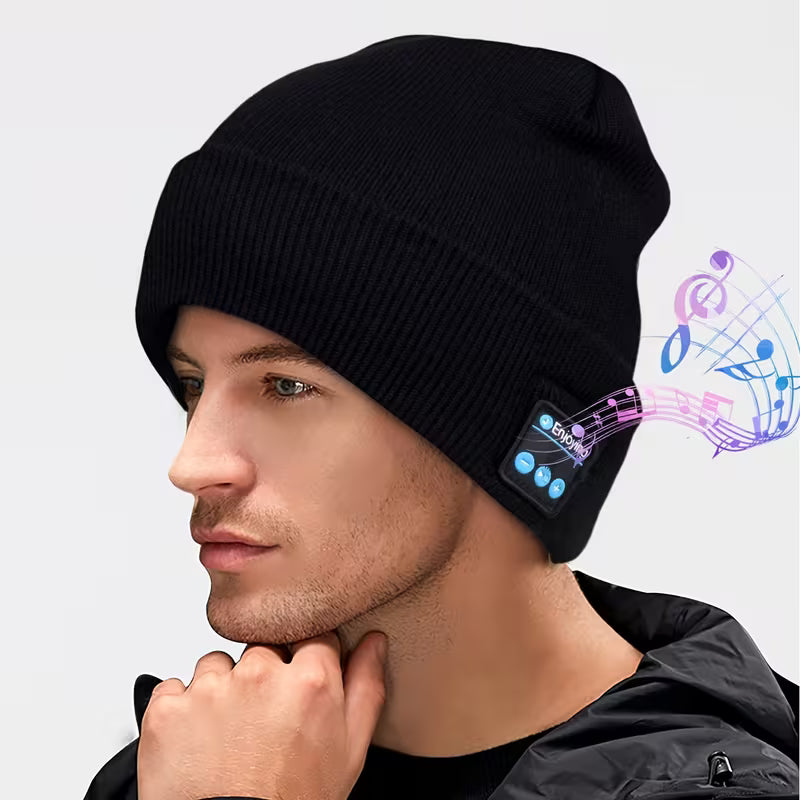 Beanie with Built in Wireless Handsfree Headphone - USB Rechargeable
