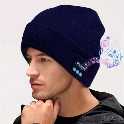 Beanie with Built in Wireless Handsfree Headphone - USB Rechargeable