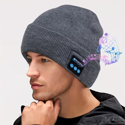 Beanie with Built in Wireless Handsfree Headphone - USB Rechargeable