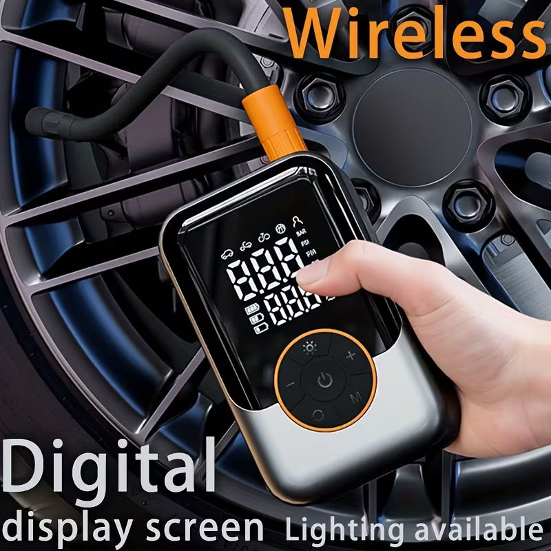 Wireless Air Compressor - Tyre Air Pump With Digital Display