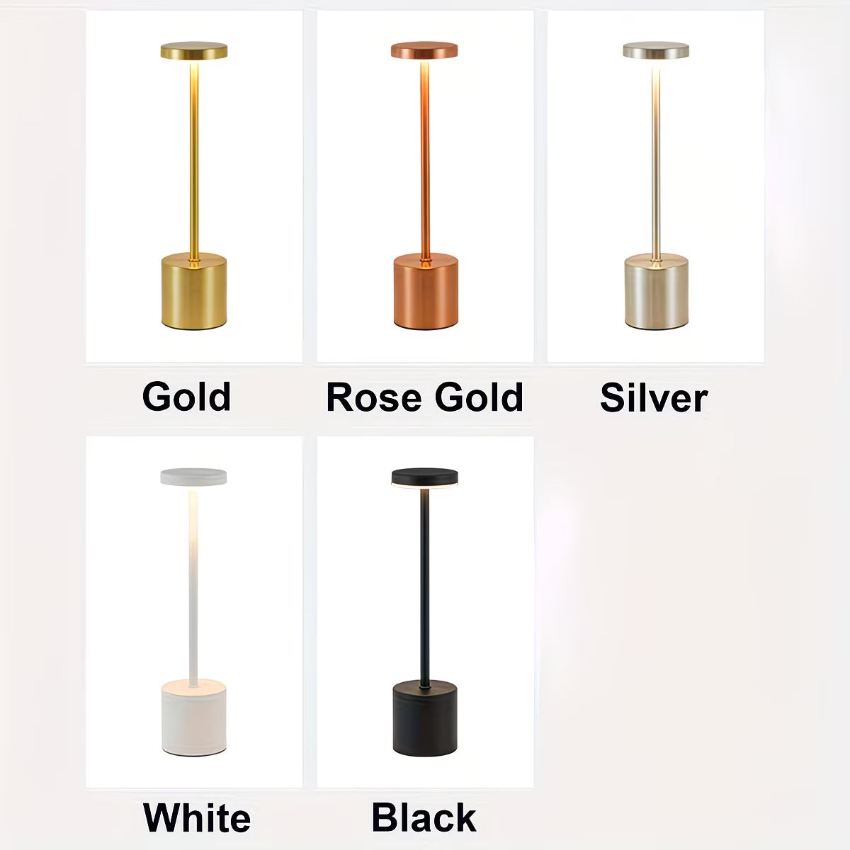 LED Touch Lamp - Cordless, Rechargable and 3 Color function
