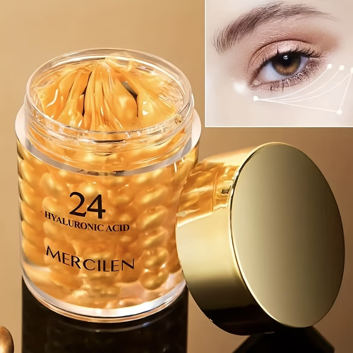 Eye Cream Enriched With Hyaluronic Acid, Vitamin E and Glycerin