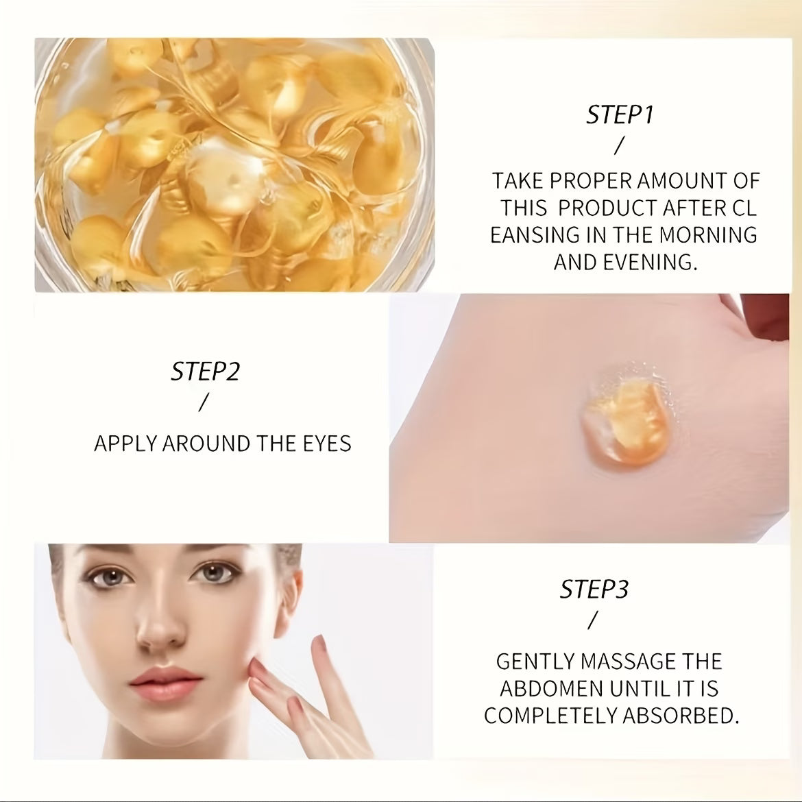 Eye Cream Enriched With Hyaluronic Acid, Vitamin E and Glycerin