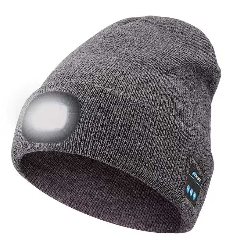 Beanie with Built in Wireless Handsfree Headphone - USB Rechargeable