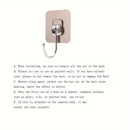 Large No-Drill Wall Hooks