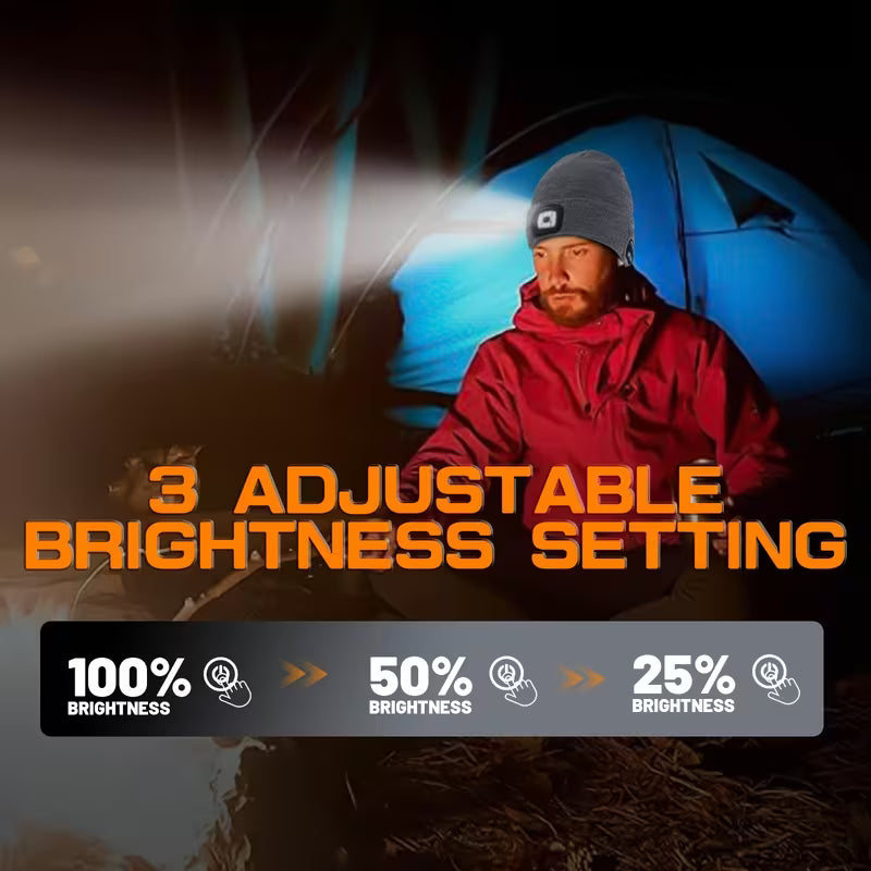 Beanie with Built in Wireless Handsfree Headphone - USB Rechargeable