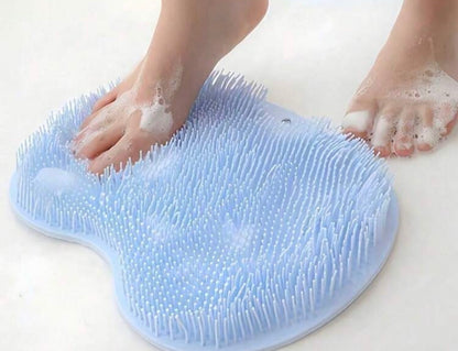 Foot Scrub - 2 in 1 Shower Foot Scrubber Mat – Clean, Exfoliate & Massage Hands-Free