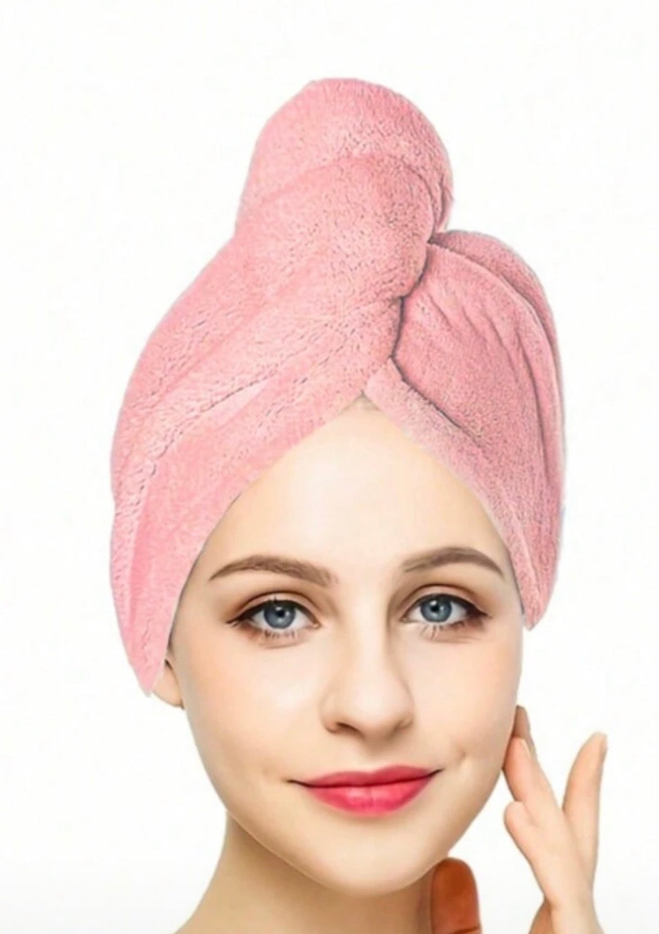 Hair Towel - Quick-Dry Coral Fleece Hair Wrap Cap