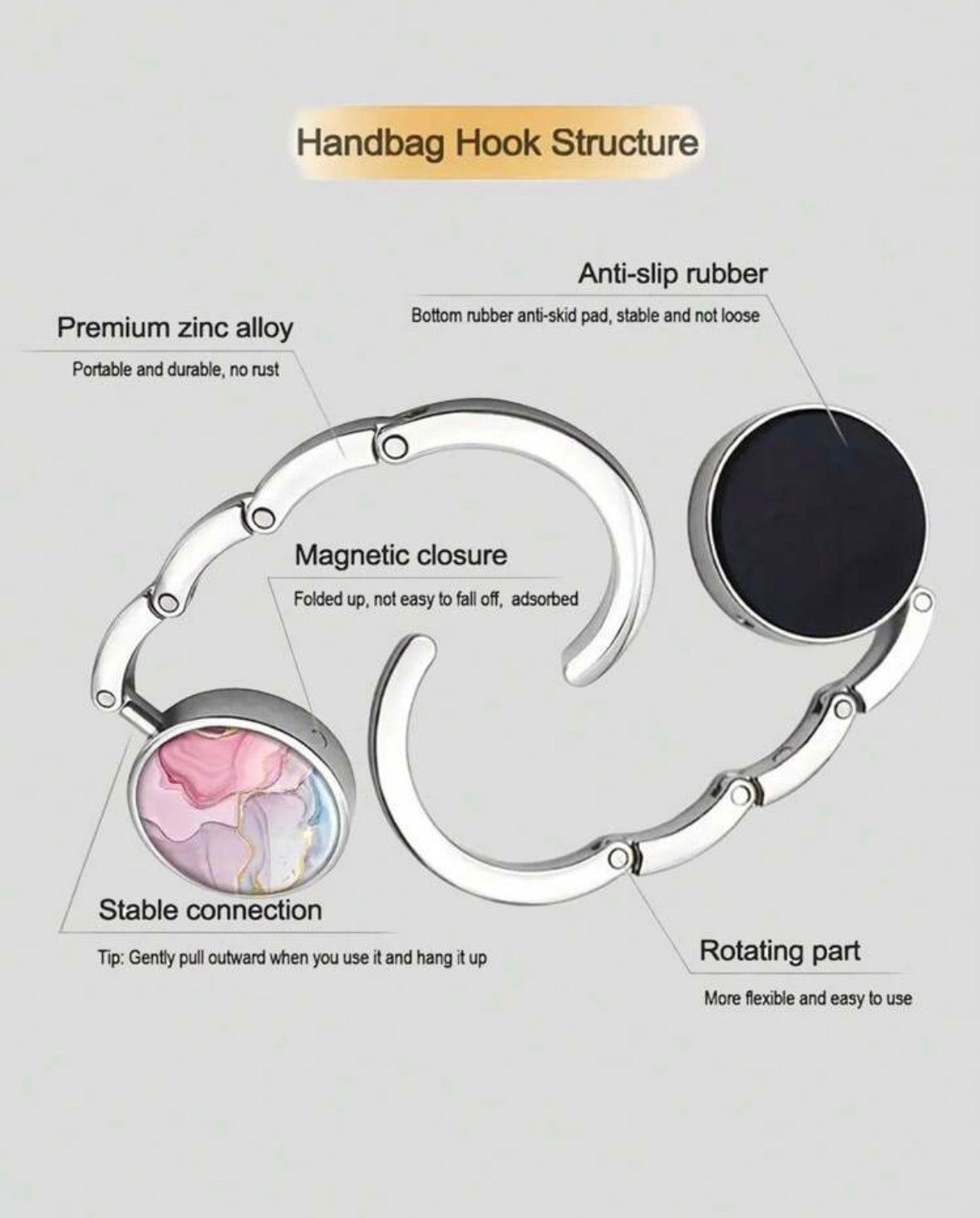 Handbag Hook - Folding Handbag Holder