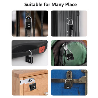 Fingerprint Padlock - No Key, USB Rechargable, Advanced Security