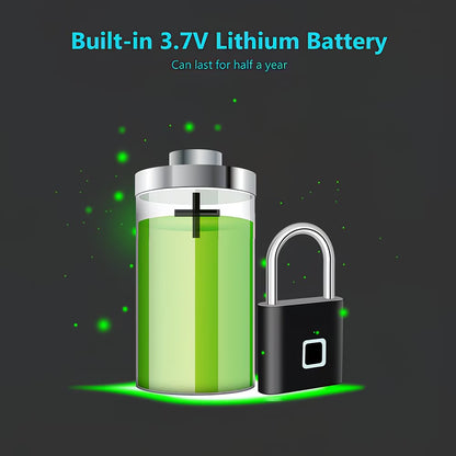 Fingerprint Padlock - No Key, USB Rechargable, Advanced Security