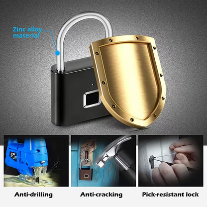 Fingerprint Padlock - No Key, USB Rechargable, Advanced Security