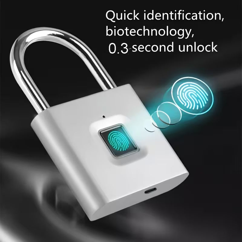 Fingerprint Padlock - No Key, USB Rechargable, Advanced Security