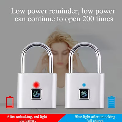 Fingerprint Padlock - No Key, USB Rechargable, Advanced Security