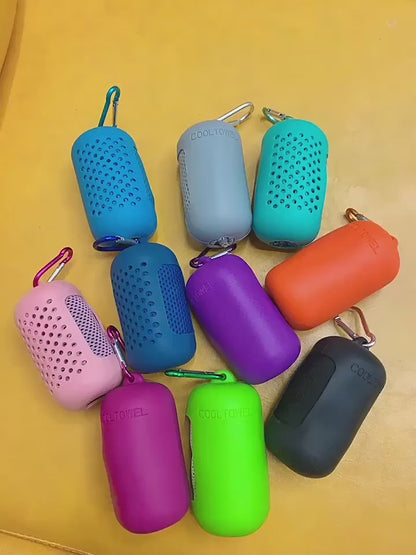 Towel - Quick Dry Coolong Towel with Silicone Carabiner Key Holder