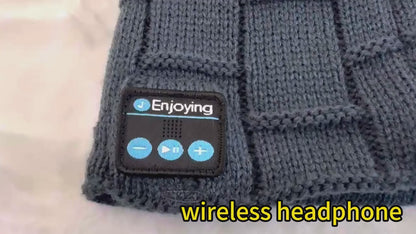Beanie with Built in Wireless Handsfree Headphone - USB Rechargeable