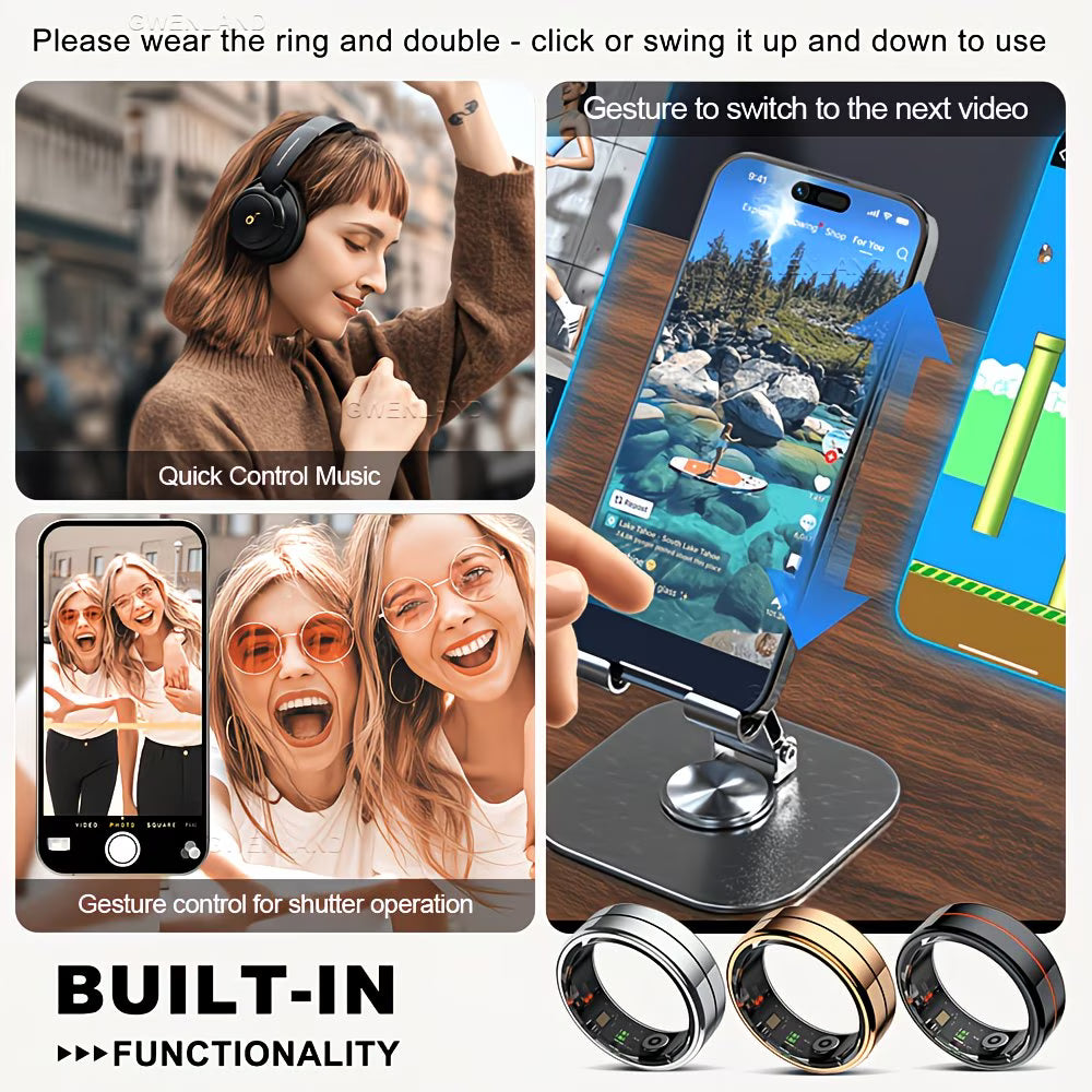 Smart Ring - Multifunctional Heart Rate, Fitness And Sleep Tracking Ring