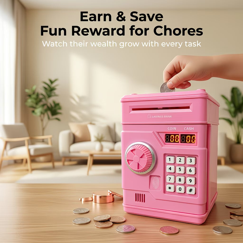 Electronic Money Bank - ATM-Style Piggy Bank For Kids