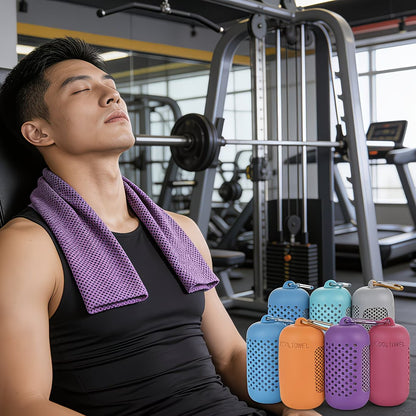 Towel - Quick Dry Coolong Towel with Silicone Carabiner Key Holder