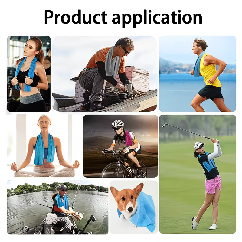 Towel - Quick Dry Coolong Towel with Silicone Carabiner Key Holder