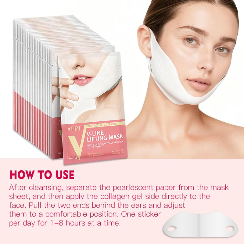Hydrogel V Shaped Face Mask - Firming And Smoothing