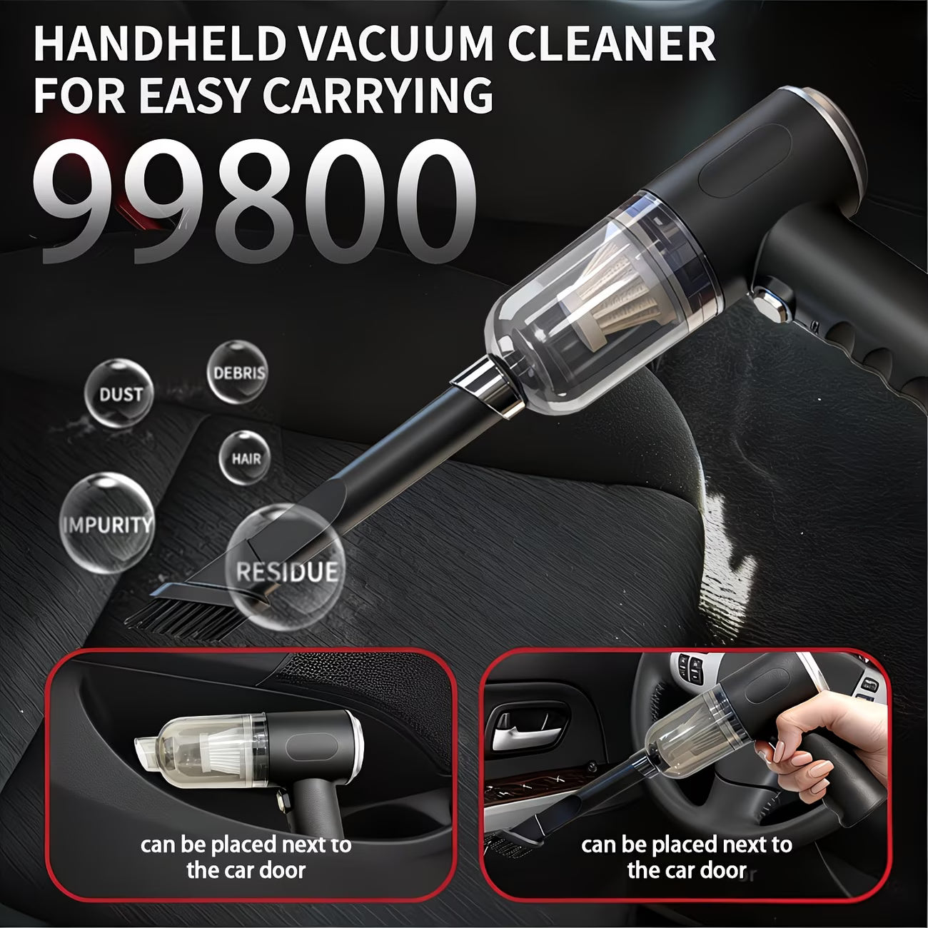 Wireless Handheld Vacuum Cleaner - Rechargable